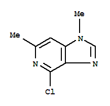 4-氯-1,6-二甲基-1H-咪唑并吡啶结构式