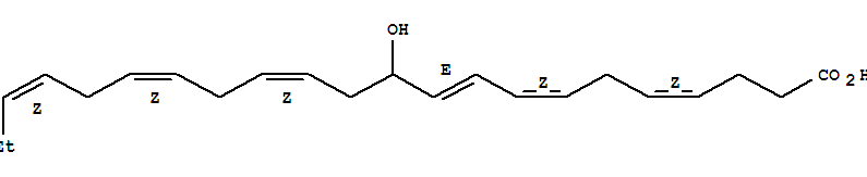 Structure of (+/-)11-HYDROXY-4Z,7Z,9E,13Z,16Z,19Z-DOCOSAHEXAENOIC ACID