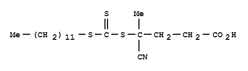 Structure of 4-Cyano-4-(dodecylsulfanylthiocarbonyl)sulfanylpentanoic acid, min. 97%