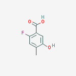 Structure of 2-fluoro-5-hydroxy-4-methylbenzoic acid