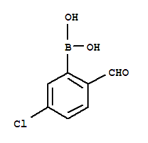 Structure of 5-Chloro-2-formylphenylboronic acid