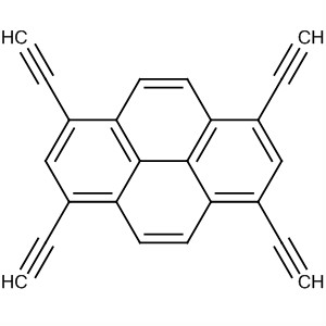 Structure of Pyrene, 1,3,6,8-tetraethynyl-