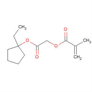 Structure of 2-Propenoic acid, 2-methyl-, 2-[(1-ethylcyclopentyl)oxy]-2-oxoethyl ester