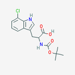 BOC-7-氯-DL-色氨酸结构式