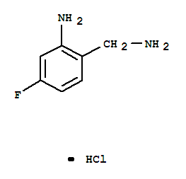 BENZENEMETHANAMINE, 2-AMINO-4-FLUORO-, MONOHYDROCHLORIDE结构式
