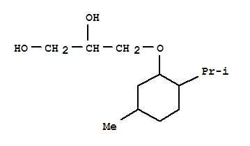 Structure of 3-[[5-Methyl-2-(1-methylethyl)cyclohexyl]oxy]propane-1,2-diol