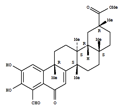 Structure of D:A-Friedo-24-noroleana-1,3,5(10),7-tetraen-29-oicacid, 2,3-dihydroxy-6,23-dioxo-, methyl ester, (20a)-