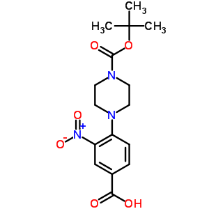 Structure of 4-(BOC-PIPERAZIN-1-YL)-3-NITROBENZOIC A&