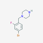 Chemical structure of 1-(4-BROMO-2-FLUOROBENZYL)PIPERAZINE
