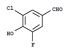 3-氯-5-氟-4-羟基苯甲醛结构式