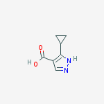 Structure of 3-CYCLOPROPYLPYRAZOLE-4-CARBOXYLIC ACID