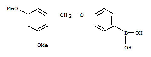 4-(3,5-甲氧基苄氧基)苯硼酸结构式