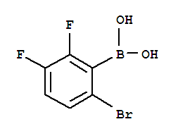 6-溴-2,3-二氟苯硼酸结构式