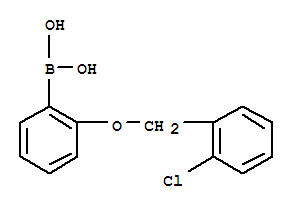 2-(2-氯苄氧基)苯基硼酸结构式