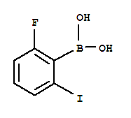 2-氟-6-碘苯基硼酸结构式