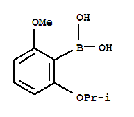 2-异丙氧基-6-甲氧基苯基硼酸结构式