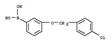3-(4-氯苄氧基)苯基硼酸结构式