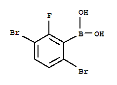 3,6-二溴-2-氟苯基硼酸结构式