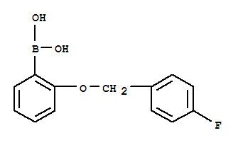 2-(4-氟苄氧基)苯基硼酸结构式