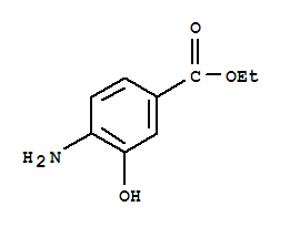 Structure of 4-AMINO-3-HYDROXYBENZOIC ACID ETHYL ESTER 97%