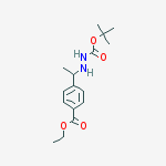 Structure of ethyl 4-[1-(2-tert-butoxycarbonylhydrazino)ethyl]benzoate