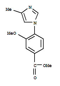 Structure of METHYL 3-METHOXY-4-(4-METHYL-1-IMIDAZOLYL)BENZOATE