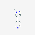Structure of Pyridine, 4-(1-methyl-1H-pyrazol-4-yl)-
