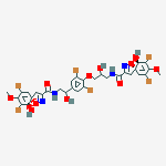 Structure of (5S,10R)-7,9-dibromo-N-(3-{2,6-dibromo-4-[2-({[(5S,10R)-7,9-dibromo-10-hydroxy-8-methoxy-1-oxa-2-azaspiro[4.5]deca-2,6,8-trien-3-yl]carbonyl}amino)-1-hydroxyethyl]phenoxy}-2-hydroxypropyl)-10-hydroxy-8-methoxy-1-oxa-2-azaspiro[4.5]deca-2,6,8-triene-3-carb