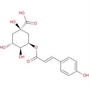 Structure of Cyclohexanecarboxylic acid,1,3,4-trihydroxy-5-[[(2E)-3-(4-hydroxyphenyl)-1-oxo-2-propenyl]oxy]-,(1R,3R,4S,5R)-