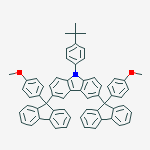 9-[4-(1,1-二甲基乙基)苯基]-3,6-双[9-(4-甲氧基苯基)-9H-芴-9-基]-9H-咔唑结构式