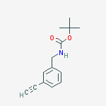 Structure of Carbamic acid, [(3-ethynylphenyl)methyl]-, 1,1-dimethylethyl ester