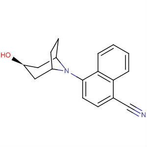 1-Naphthalenecarbonitrile,4-[(3-exo)-3-hydroxy-8-azabicyclo[3.2.1]oct-8-yl]-结构式