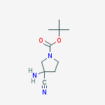 Structure of tert-butyl 3-aMino-3-cyanopyrrolidine-1-carboxylate