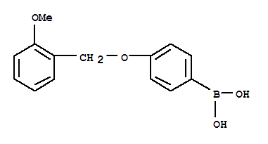 4-(2-甲氧基苄氧基)苯基硼酸结构式