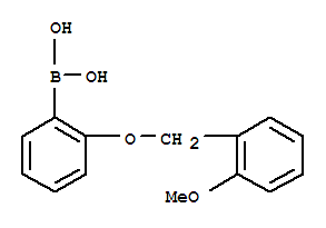 2-(2-甲氧基苄氧基)苯基硼酸结构式