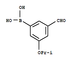 3-甲酰基-5-异丙氧基苯基硼酸结构式