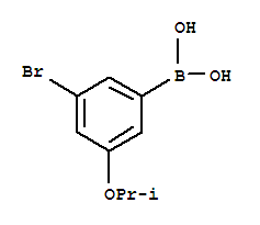 3-溴-5-异丙氧基苯基硼酸结构式