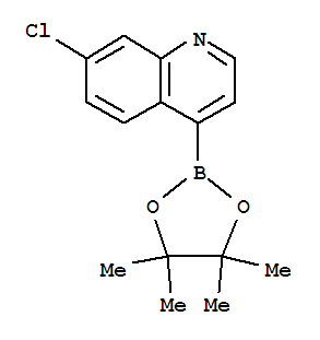 Structure of 7-CHLOROQUINOLINE-4-BORONIC ACID PINACO&