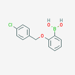 Structure of 2-(4-Chlorophenylmethoxy)phenylboronic acid