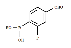 Structure of 2-FLUORO-4-FORMYLPHENYLBORONIC ACID