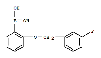 2-(3-氟苄氧基)苯基硼酸结构式