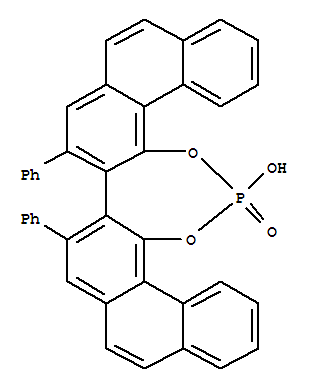 Structure of (S)-VAPOL  phosphoric  acid,  (S)-2,2μ-Diphenyl-3,3μ-biphenanthryl-4,4μ-diyl  phosphate,  (S)-18-Hydroxy-8,9-diphenyl-diphenanthro[4,3-d:3μ,4μ-f][1,3,2]dioxaphosphepin-18-oxide