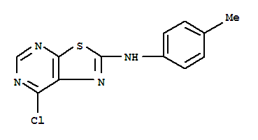 Structure of (7-CHLOROTHIAZOLO[5,4-D]PYRIMIDIN-2-YL)-P-TOLYL-AMINE