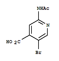 2-乙酰氨基-5-溴异烟酸结构式