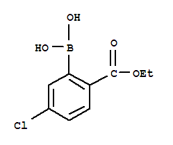 5-氯-2-(乙氧羰基)苯基硼酸结构式
