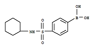 N-环己基-4-硼苯磺酰胺结构式