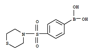 4-(硫代吗啉磺酰)苯基硼酸结构式