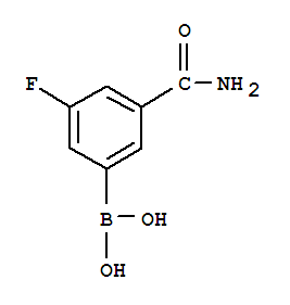 Structure of 3-(AMINOCARBONYL)-5-FLUOROBENZENEBORONIC ACID