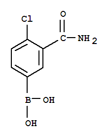 2-氯-5-硼苯甲酰胺结构式