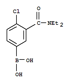 4-氯-3-(N,N-二乙基氨甲酰基)苯基硼酸结构式